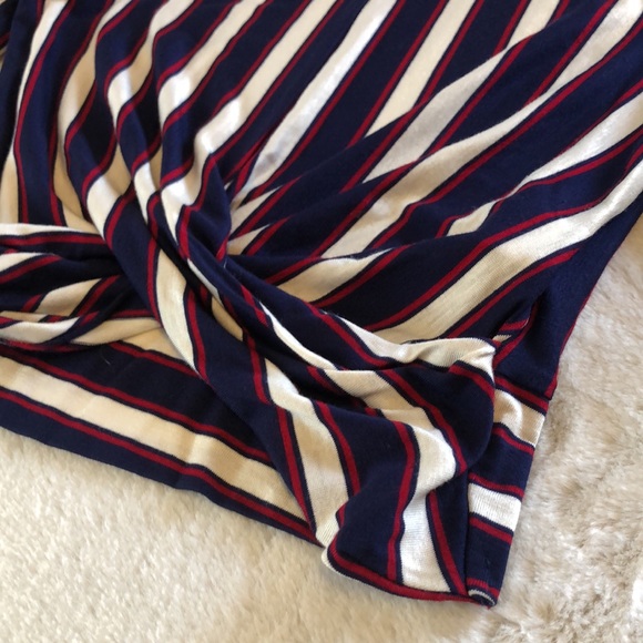 S, Navy, white, and red striped blouse - Picture 7 of 7